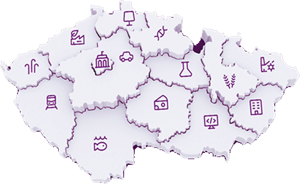 Mapa regionů ČR